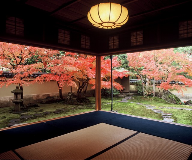 若非要選擇，從寿立庵茶室望出去的楓紅斑斕，是縈繞心頭的日式感動。
