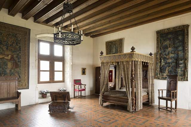 將雪儂梭堡贈送給情婦黛安的亨利二世，在昂布瓦斯則有一間樸實無華的寢宮。© E. Sander