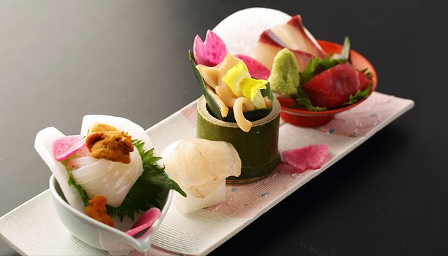 大谷山莊的季節料理，在日本百大溫泉旅館中排名第五。